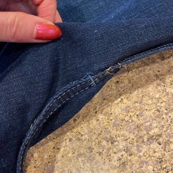 Lee Relaxed Straight Leg At The Waist 14 Medium Blue Jeans (Altered/Hemmed) - Picture 13 of 16